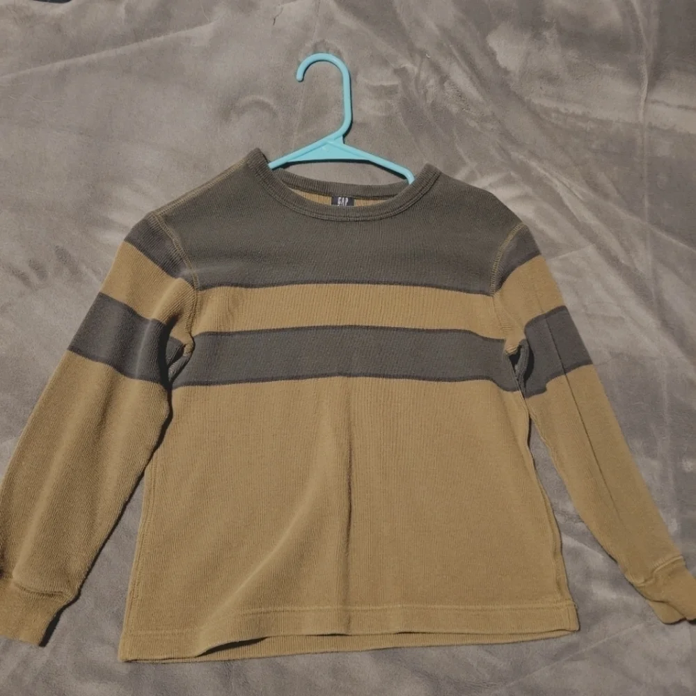 GAP‎ Boys Sweater Green and tan striped sweater size S